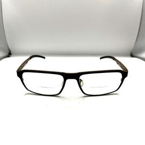 Oxygen Eyeglasses Rival Col 413 Handmade Titanium Frames Only Black 54-18-140